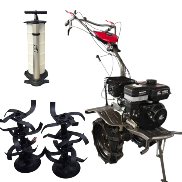 Motocultor Bruma BR900 + Pompa manuala pentru extras ulei BRU190
